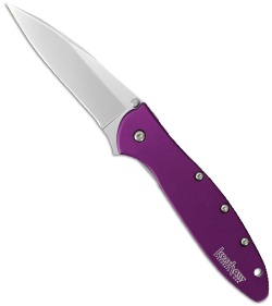 Kershaw Leek Assisted Opening Knife Purple (3" Bead Blast) 1660PUR