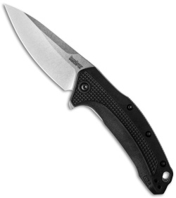 Kershaw Link Drop Point Knife Black GFN (3.25" Stonewash) 1776