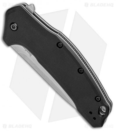 Kershaw Link Drop Point Knife Black (3.25" M390 Stonewash) 1776BLK