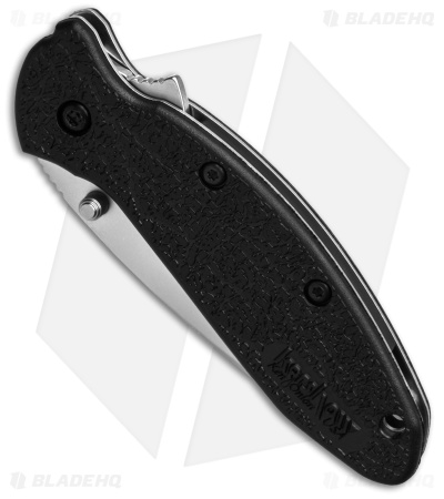 Kershaw Scallion Assisted Opening Knife Black GFN (2.25" Bead Blast Serr) 1620ST
