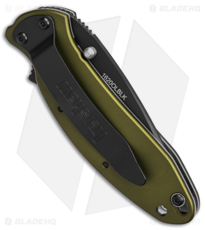 Kershaw Scallion Assisted Opening Knife Olive (2.25" Black) 1620OLBLK