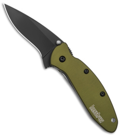 Kershaw Scallion Assisted Opening Knife Olive (2.25" Black) 1620OLBLK