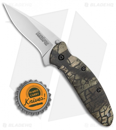 Kershaw Scallion Flipper Knife Tree Camo Aluminum (2.25" Satin) 1620C