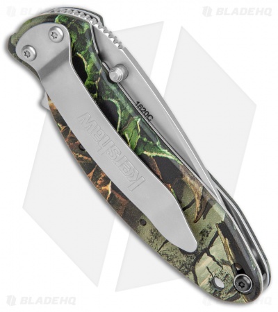 Kershaw Scallion Flipper Knife Tree Camo Aluminum (2.25" Satin) 1620C