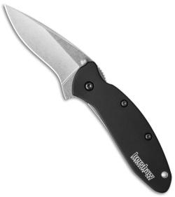 Kershaw Scallion Assisted Opening Knife Black (2.25" Stonewash) 1620SWBLK