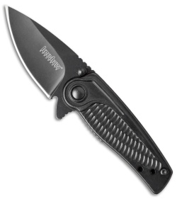 Kershaw Spoke Assisted Opening Flipper Knife (2" Black) 1313BLK