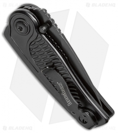 Kershaw Spoke Assisted Opening Flipper Knife (2" Black) 1313BLK