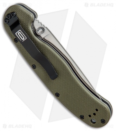 Ontario RAT Model 1A Spring Assisted Knife OD Green G-10 (3.625" Satin) 8870OD