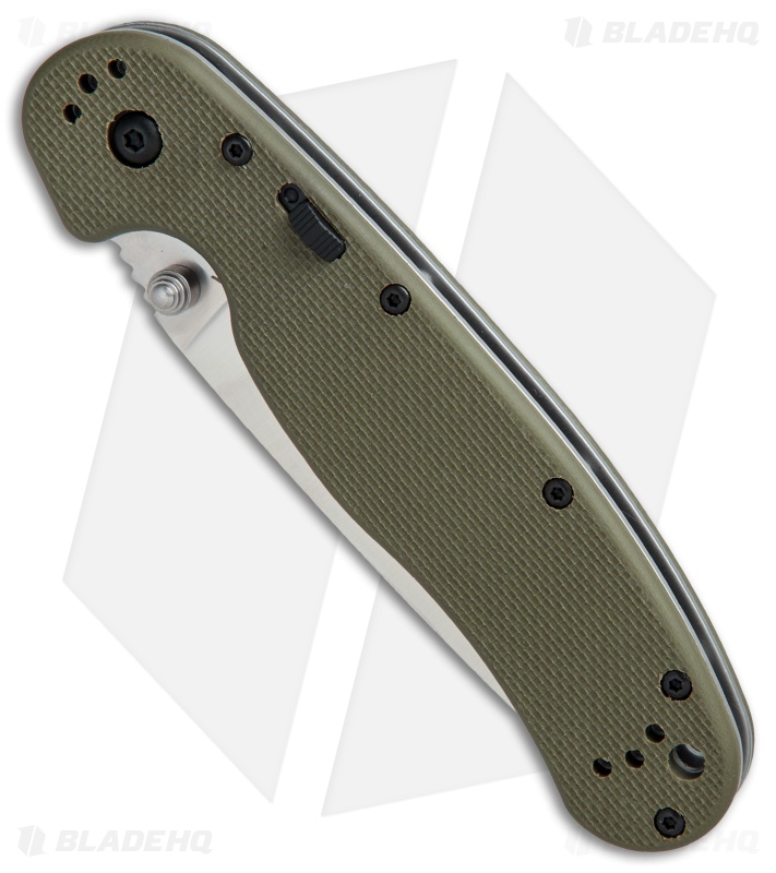 Ontario RAT Model 1A Spring Assisted Knife OD Green G-10 (3.625" Satin) 8870OD