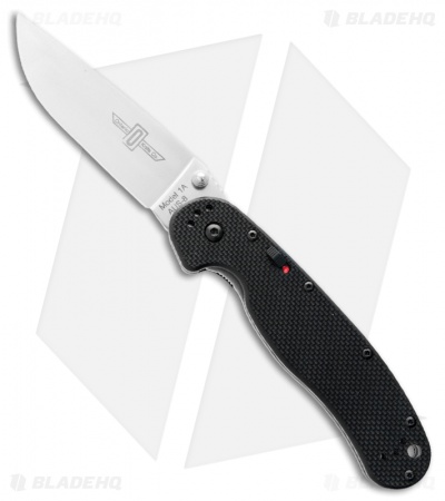 Ontario RAT Model 1A Spring Assisted Knife Black G10 (3.625" Satin) 8870