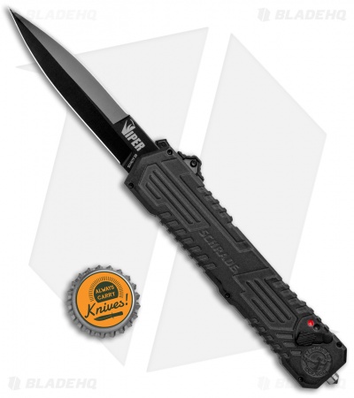 Schrade Viper OTF Assisted Opening Knife (3.5" Black) SCHOTF3B