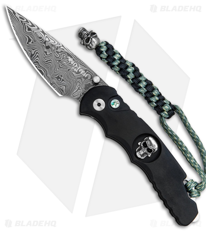 Pro-Tech Lerch TR-5 Limited Edition Skull Spring Assisted (3.25" Damascus) 