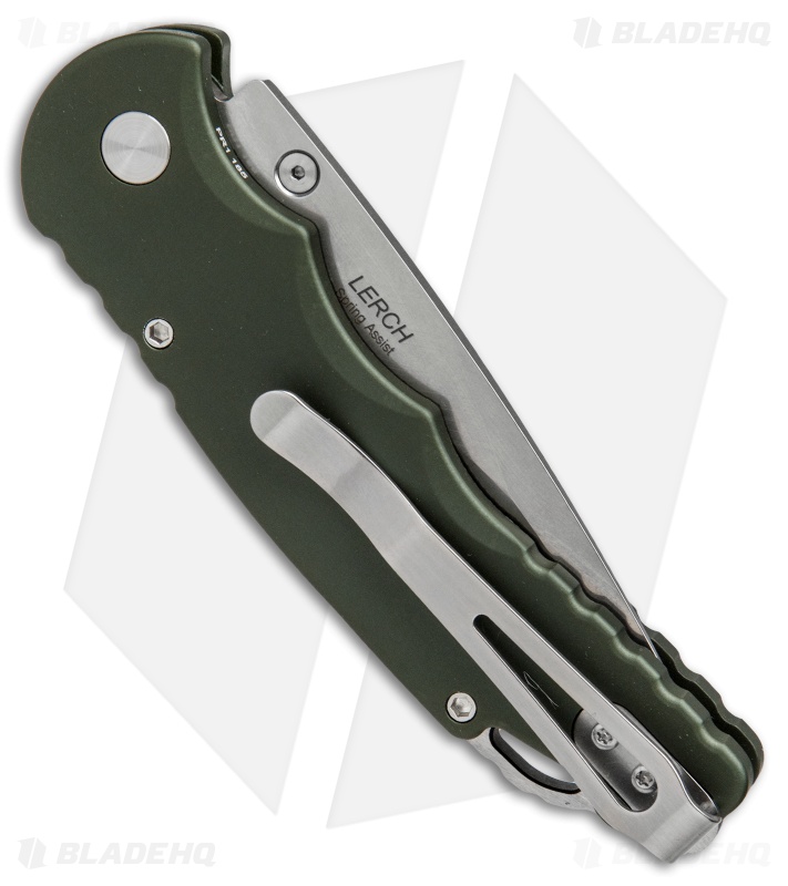 Pro-Tech TR-5 Lerch Spring Assisted Knife Green (3.25" Stonewash) SA.1 GRN