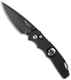 Pro-Tech Lerch TR-5 Skull Custom Spring Assisted Knife Black (3.25" Black) SA.70