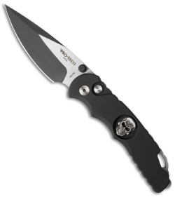 Pro-Tech Lerch TR-5 Skull Custom Spring Assisted Knife Black (3.25" Black) SA.61