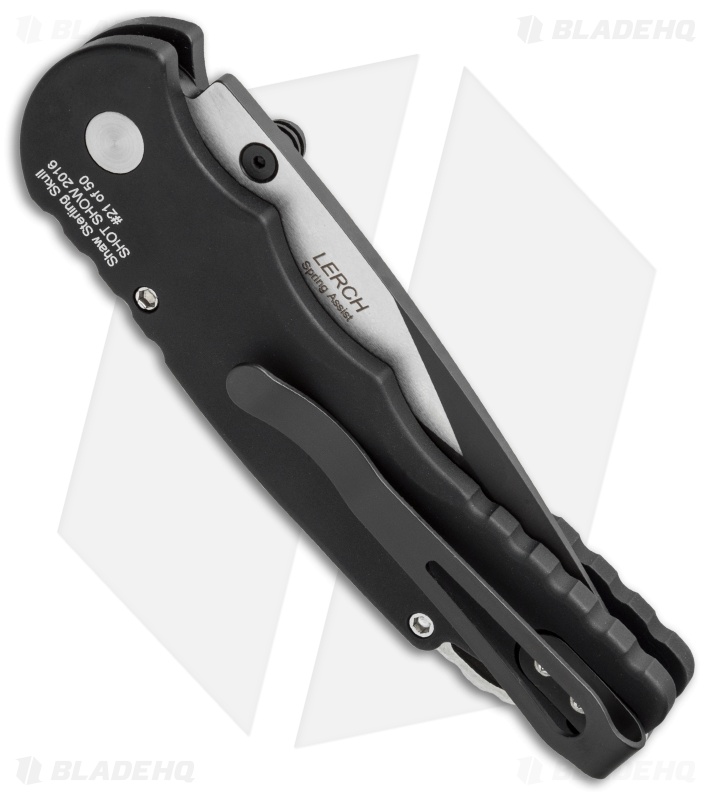 Pro-Tech Lerch TR-5 Skull Custom Spring Assisted Knife Black (3.25" Black) SA.61