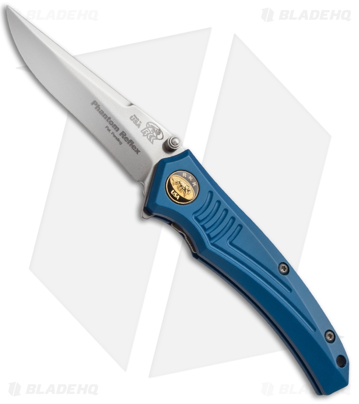 Randall King Phantom Reflex Spring Assisted Knife Blue (3.25" Mirror)