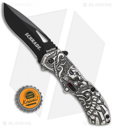 Schrade Boneyard Series Lazy Bones MAGIC Spring Assisted Knife (3.125" Black)