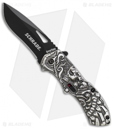 Schrade Boneyard Series Lazy Bones MAGIC Spring Assisted Knife (3.125" Black)