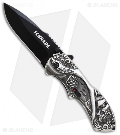 Schrade Boneyard Series Reaper MAGIC Spring Assisted Knife (3.25" Black)