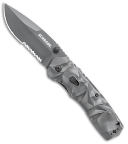 Schrade MAGIC Dual Action Spring Assisted Knife Gray (3.375" Gray Serr) SCHA12S