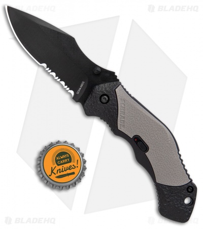 Schrade SCHA4BG Clip Point MAGIC Spring Assisted Knife (3.3" Black Serrated)
