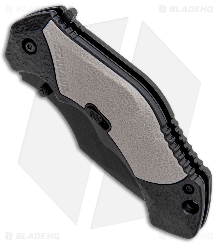 Schrade SCHA4BG Clip Point MAGIC Spring Assisted Knife (3.3" Black Serrated)
