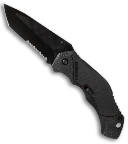 Schrade SCHA4BTS Tanto Spring Assisted Knife (3.375" Black Serr)