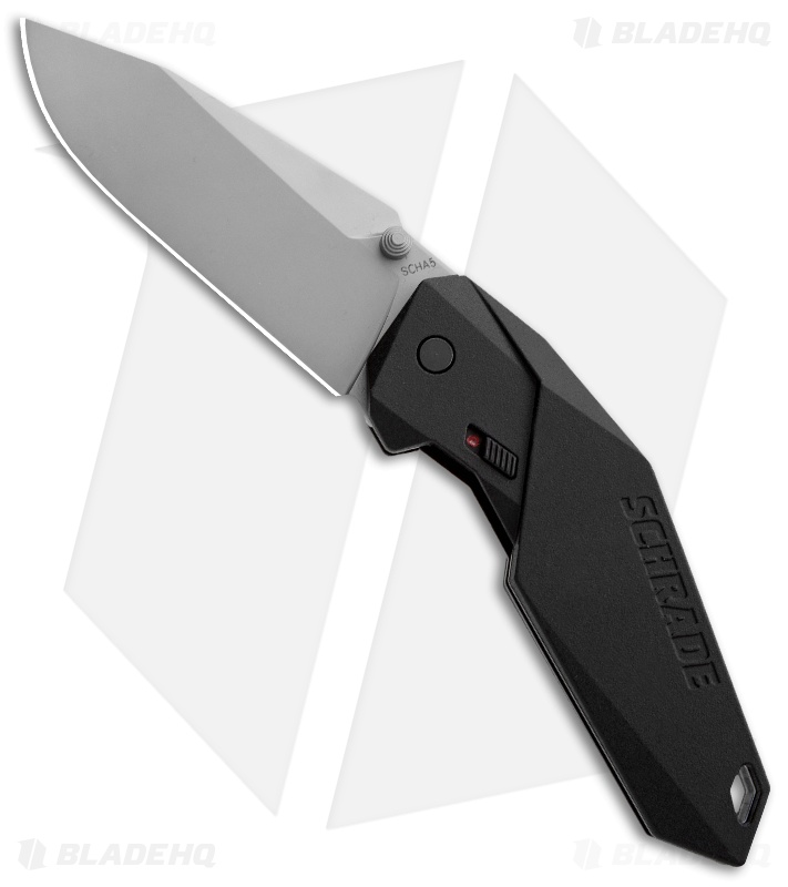 Schrade SCHA5 Clip Point Spring Assisted Knife (3.375" Bead Blast Plain)