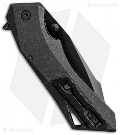 Schrade Shiznit MAGIC Spring Assisted Knife Black (3.375" Black Serr)