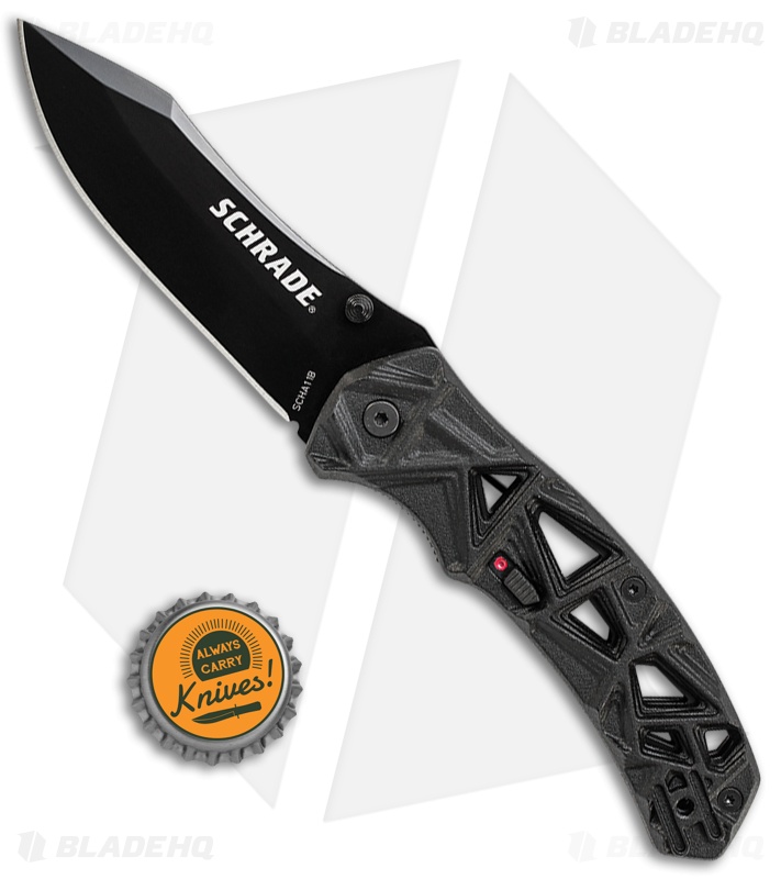 Schrade Shizzle MAGIC Spring Assisted Knife Black (3.375" Black)