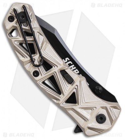 Schrade Shizzle MAGIC Spring Assisted Knife Champagne (3.375" Black)