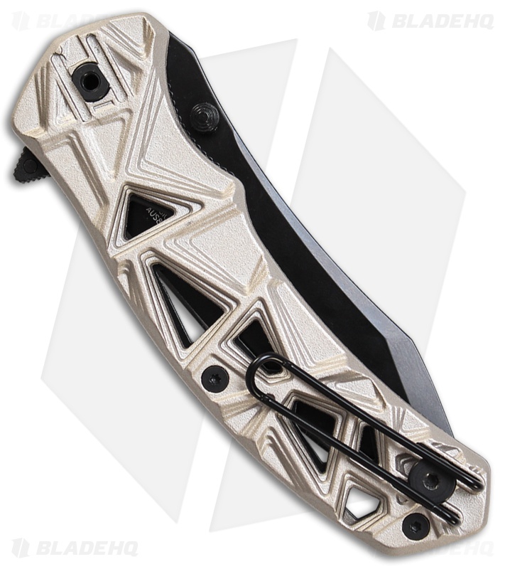 Schrade Shizzle MAGIC Spring Assisted Knife Champagne (3.375" Black)