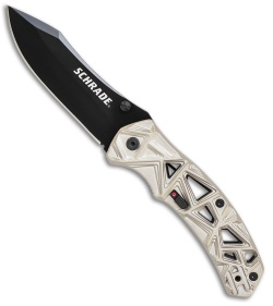 Schrade Shizzle MAGIC Spring Assisted Knife Champagne (3.375" Black)