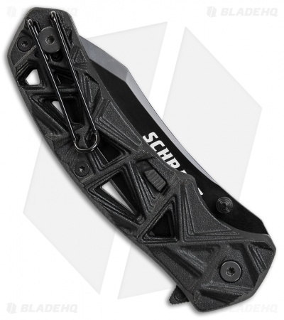 Schrade Shizzle MAGIC Spring Assisted Knife Black (3.375" Black Serr)