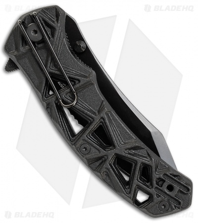 Schrade Shizzle MAGIC Spring Assisted Knife Black (3.375" Black Serr)