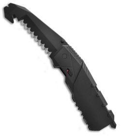 Schrade Rescue Tool SCHA911B Spring Assisted Knife (3.75" Black Serr)