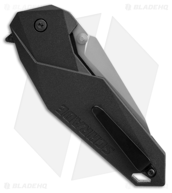 Schrade SCHA5 Clip Point Spring Assisted Knife (3.375" Bead Blast Plain)