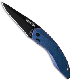 Schrade Landshark Spring Assisted Knife Colorshift (3" Black) SCHA9C