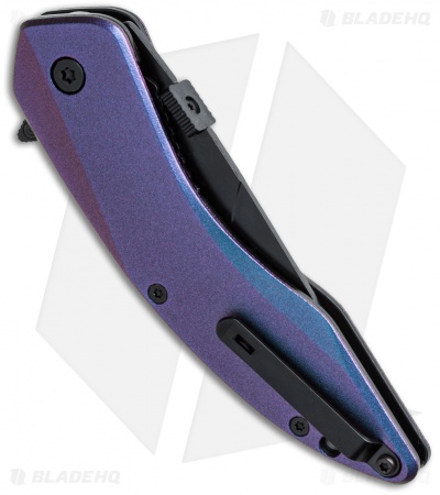 Schrade Landshark Spring Assisted Knife Colorshift (3" Black) SCHA9C