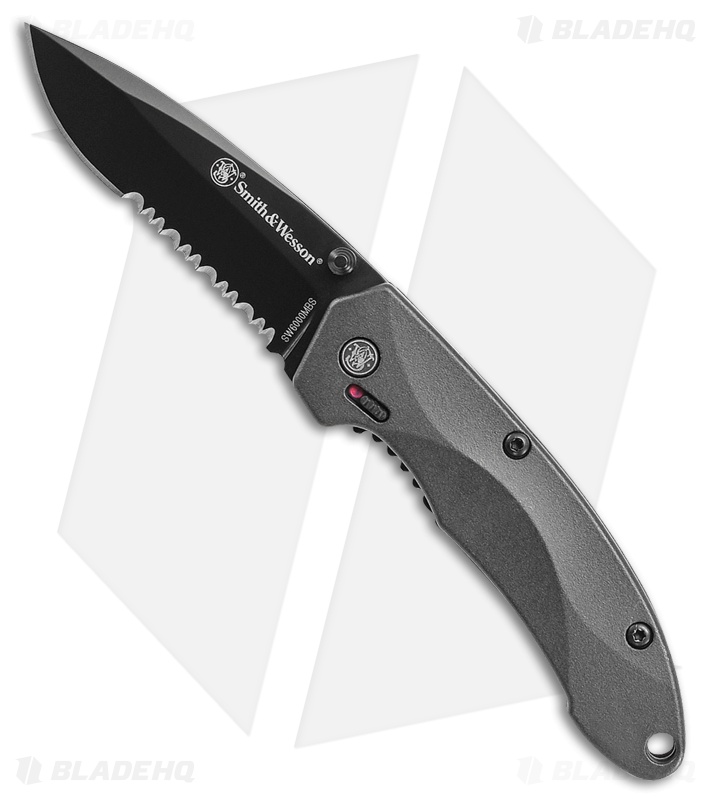 Smith & Wesson Mini S.W.A.T. Spring Assisted Knife Gray (2.25" Black) SW6000MBS 