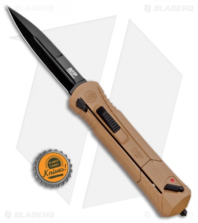 M&P Tan Spring Assisted OTF Knife (3.6" Black) 1092050