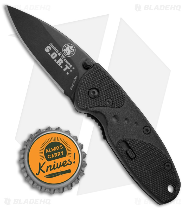 Smith & Wesson Medium S.O.R.T. Spring Assisted Knife Black (2" Black) 