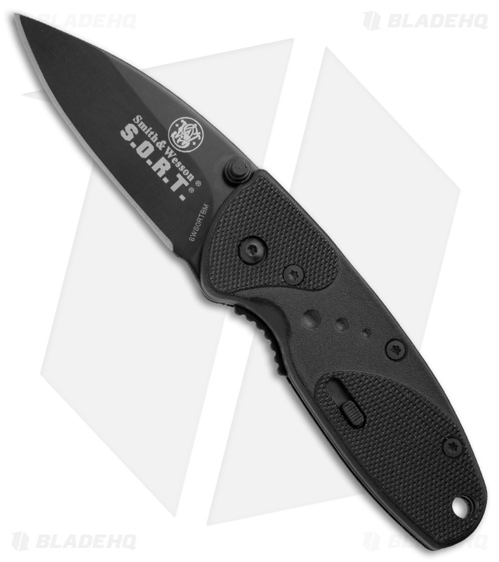 Smith & Wesson Medium S.O.R.T. Spring Assisted Knife Black (2" Black) 