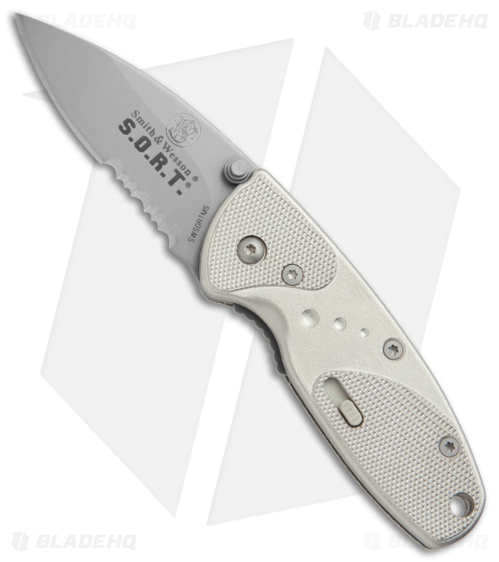 Smith & Wesson Medium S.O.R.T. Spring Assisted Knife Champagne (2" BB Serr) 