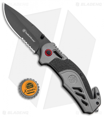 S&W S.A. Thumb Stud Spring Assisted Knife Aluminum (3.25" Black)