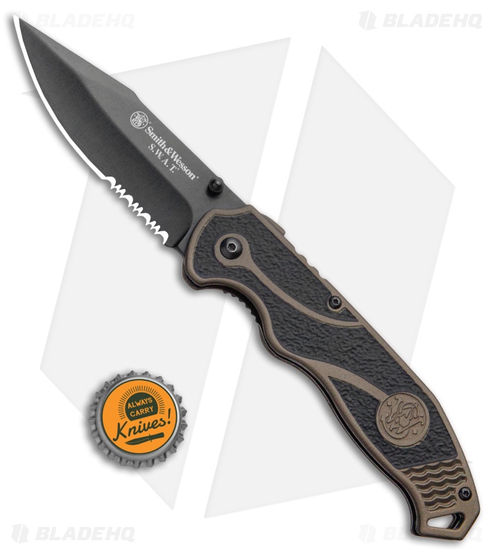 S&W SWAT II Thumb Stud Spring Assisted Knife (3.5" Black)