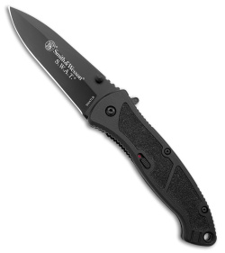 Smith & Wesson Large SWAT MAGIC Spring Assist Knife (3.75" Black Plain) SWATLB