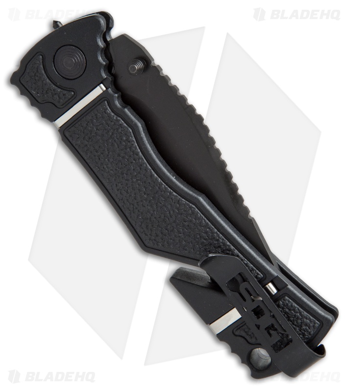 SOG Trident Elite Clip Point Spring Assisted Knife (3.7" Black) TF102