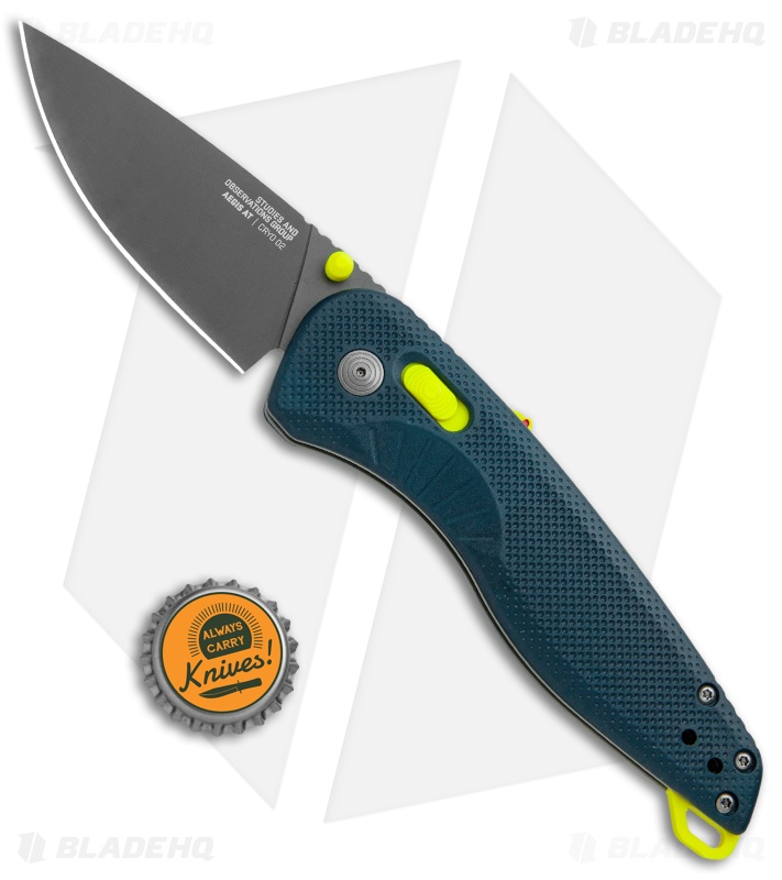 SOG Aegis AT Spring Assisted Knife Indigo GRN (3.13" Dark Gray)